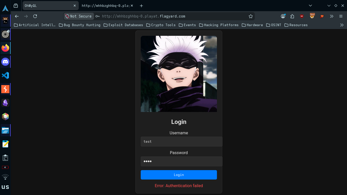 Authentication failed in the UI