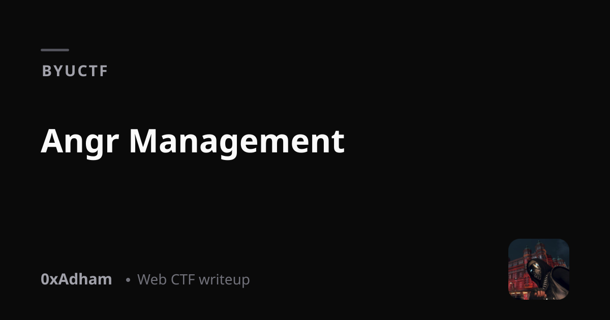 BYUCTF: Angr Management